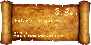 Budaházi Csenge névjegykártya